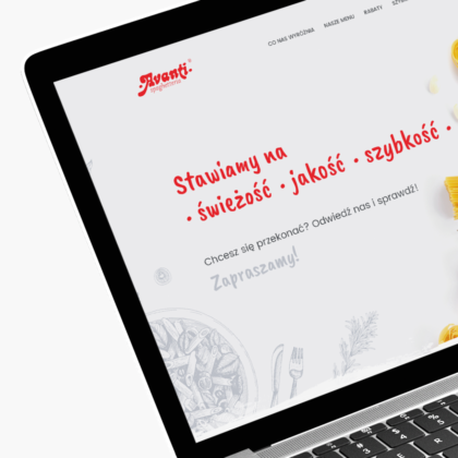 Strona internetowa dla spaghetterii Avanti w Poznaniu